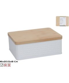 Taisnstūrveida metāla kaste 20.5x16x8 cm, DECORLIFE Citi virtuves piederumi
