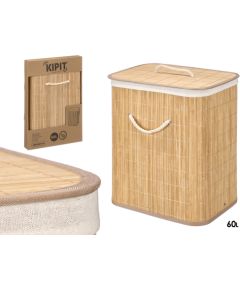Taisnstūra dabīgā bambusa grozs, 60 L, 50×40×30 cm, 13070, Kipit Veļas kopšana