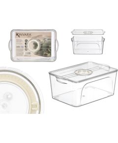Liels ledusskapja organizators ar vāku, balts, 12.5×30×19.2 cm, 12510, Kinvara Citi virtuves piederumi
