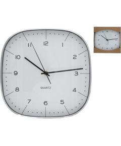 Sudraba sienas pulkstenis, 29 x 29 x 4,3 cm, DECORLIFE Pulksteņi