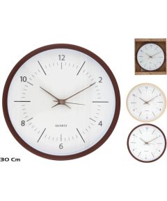 Koka efekta sienas pulkstenis 30 cm, 2 veidi, 30 x 30 x 4 cm, DECORLIFE Pulksteņi
