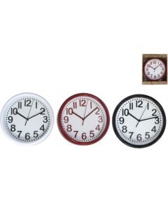 Sienas pulkstenis 22 cm, dažādi dizaini, 22 x 5 x 22 cm, DECORLIFE Pulksteņi