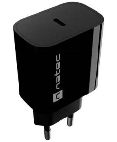 WALL CHARGER NATEC RIBERA 1X USB-C 20W BLACK Зарядные устройства