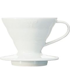 Hario ceramiczny Drip V60-01 Biały Tējkannas (ar svilpi)