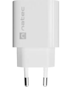 WALL CHARGER NATEC RIBERA 1X USB-A 18W WHITE Зарядные устройства