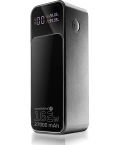 Powerbank 27 000mAh, 1x USB, 2x USB-C, 162,5W, QC4+, flashlight, LCD screen, black Power Banks