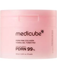 Medicube PDRN Pink Collagen Toning Gel Toner Pad - Gelové tonizační polštářky ( 70 ks ) Smaržas - NESAKĀRTOTS