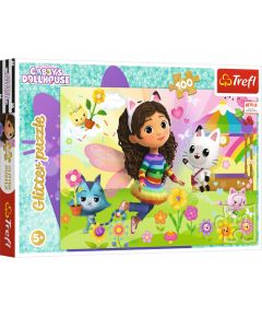 TREFL GABBY´S DOLLHOUSE Mirdzoša puzle, 100 gab. Puzles