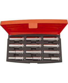 Bahco Deep hexagon socket set 10-21mm 1/2" 12 pcs Наборы инструментов