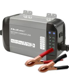 Qoltec Smart Monolith charger for LiFePO4 AGM GEL SLA batteries | 20A | 24V Зарядные устройства и стартеры