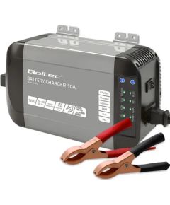 Qoltec Smart Monolith charger for LiFePO4 AGM GEL SLA batteries | 10A | 24V Зарядные устройства и стартеры