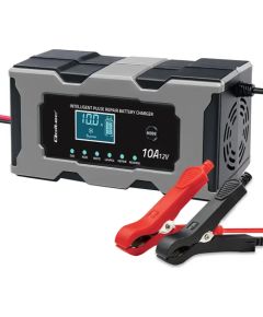 Qoltec Intelligent microprocessor charger 12V 10A | Rectifier with repair function for AGM GEL LiFePO4 battery | LCD Зарядные устройства и стартеры