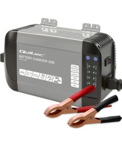 Qoltec Smart Monolith charger for LiFePO4 AGM GEL SLA batteries | 20A | 12V Зарядные устройства и стартеры