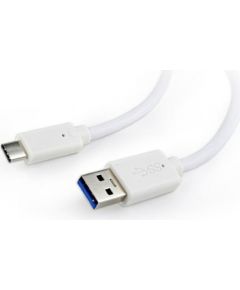 Gembird USB 3.0 AM to Type-C cable (AM/CM), 0.1m, white