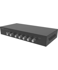 Vision Profesjonalny cyfrowy mikser audio-wzmacniacz - 2 x 50 W (RMS @ 8 Ohm) - RS-232 - Bluetooth (możliwość zmiany, ustalony PIN) - 4 x wejścia, każde albo wysokopoziomowe, albo mikrofonowe (symetryczne z regulacją Trim i wyłącznikiem Усилители / A/V ресиверы