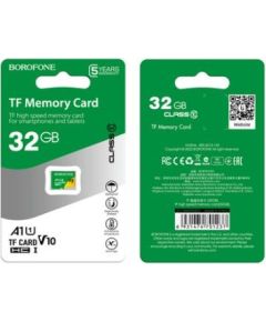 Borofone   MICROSD MEMORY CARD 32GB SDHC CLASS10 90MB/S Atmiņas kartes micro SD SDHC