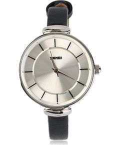 SKMEI 1184CL Silver Case Black Rokas pulksteņi 