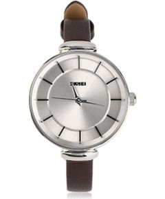 SKMEI 1184CL  Silver Case Light Brown Наручные часы