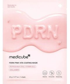 Medicube Pdrn Pink Vita Coating Mask - Plátýnková maska 22.0g Smaržas - NESAKĀRTOTS
