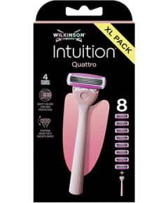Wilkinson Sword Intuition Quattro - Holicí strojek + 8 hlavic Smaržas - NESAKĀRTOTS