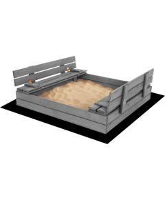 Springos Premium koka smilšu kaste SBP120SET01X 120 x 120 cm komplekts Smilšu kastes