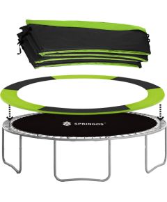 Springos Защитный чехол для батута TP-8FT 244 см чёрный с зелёной окантовкой Батуты и аксессуары