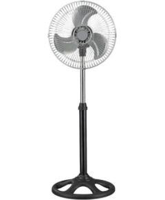 Ventilators ar statīvu, 45W, metāla lāpstiņas, 30 cm, melns/sudraba, 55R1760D12, Rosberg Ventilatori