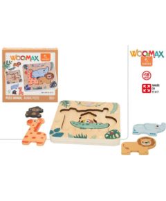 Koka puzzle Dzīvnieki 17x17 cm 18 m+ CB47565 Galda spēles