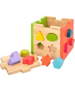 Figūru šķirotājs (sorteris) no koka 12 men + CB42139 Puzles