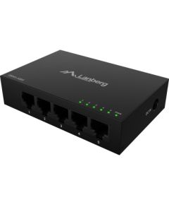 Lanberg Switch 5x1GB/s Unmanagment Gigabit Ethernet Desktop 12V metal case DSM1-1005 Unmanaged Desktop Switch