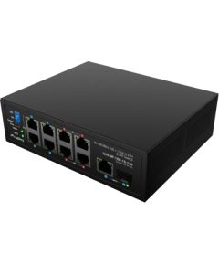 Lanberg Switch PoE 4xBT 4xAT SFP/ETH Din Unmanagment Fast Ethernet ILFE-8P-1GE-1S-120 Unmanaged Din rail, Rack Switch