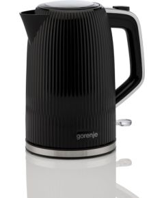 Gorenje K17DPB Kettle Electric 1.7 L 2200 W Plastic/Stainless steel 360° rotational base Black Tējkannas (elektriskās)