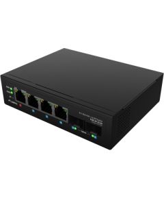 Lanberg Switch Light IndustrialPoE 1xBT 3xAT 2xSFP Din Unmanagment Gigabit Ethernet ILGE-4P-2S-90 Unmanaged Switch