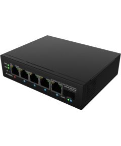 Lanberg Switch PoE 1xBT 3xAT SFP/ETH Din Unmanagment Fast Ethernet ILFE-4P-1GE-1S-90 Коммутаторы (Switch)