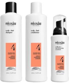 Nioxin System 4 Scalp Care Set - fine colored and noticeably thinning hair Matu kopšana