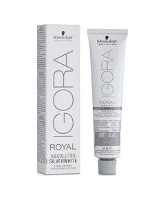 Schwarzkopf Igora Royal SilverWhite Permanent White Refining Color Creme - demi-permanent white hair toning color Silver 60ml Matu kopšana