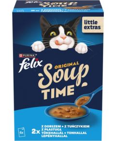 PURINA FELIX Soup ORIGINAL Rybne smaki 6x48g Консервы кошек