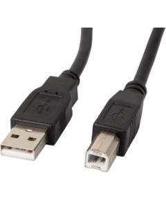 Lanberg CA-USBA-11CC-0010-BK USB cable 1 m 2.0 USB B Black Дата USB-кабели