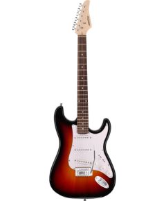 Arrow Tonecaster ST 111 Tobacco Burst Rosewood/White - Gitara elektryczna Mūzikas instrumenti