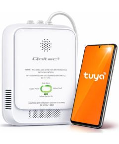 Qoltec 52651 Natural Gas Leak Sensor | CH4 detector | NG | Tuya | Wi-Fi | 85dB alarm | LED Умный дом