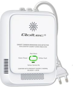 Qoltec 52576 Carbon monoxide sensor | CO detector | alarm 85dB | LED Gudrā māja