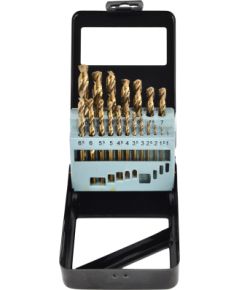 Metāla urbju komplekts AWTools AW42220; HSS-Co; 1,0-10,0 mm; 19 gab. Piederumi urbjiem