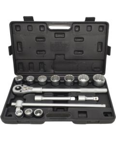 Uzgriežņa galviņu komplekts AWTools AW39015; 3/4''; 22-50 mm; 14 daļu Механические инструменты