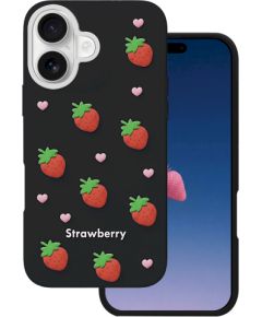 Mocco Strawberry Back Case Aizmugurējais apvalks priekš Apple iPhone 16 / 17 Neoriģinālie Maciņi