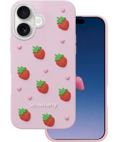 Mocco Strawberry Back Case Aizmugurējais apvalks priekš Apple iPhone 16 / 17 Neoriģinālie Maciņi