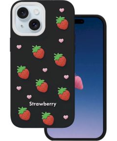 Mocco Strawberry Back Case Aizmugurējais apvalks priekš Apple iPhone 13 / 14 / 15 Neoriģinālie Maciņi