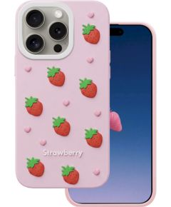 Mocco Strawberry Back Case Aizmugurējais apvalks priekš Apple iPhone 14 Pro / 15 Pro Neoriģinālie Maciņi