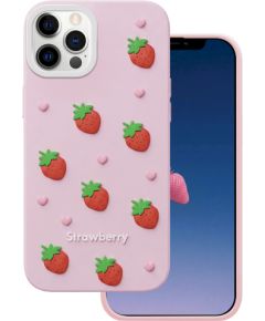 Mocco Strawberry Back Case Aizmugurējais apvalks priekš Apple iPhone 12 / 12 Pro Neoriģinālie Maciņi