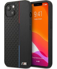 BMW M kolekcija BMHCP13STRTBK Back Case Aizmugurējais Ādas Apvalks Telefonam Apple iPhone 13 Mini Neoriģinālie Maciņi