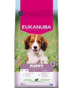 EUKANUBA Puppy&Junior Small/Medium Lamb&Rice 12kg Suņu barība
